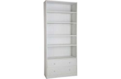 HOME Maine 2 Drawer Extra Deep Bookcase - White